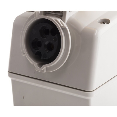Scame Switchable IP67 Industrial Interlock Socket 2P+E, Earthing Position 4h, 16A, 130 V