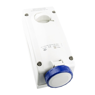 Scame Switchable IP67 Industrial Interlock Socket 2P+E, Earthing Position 6h, 16A, 250 V