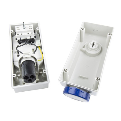 Scame Switchable IP67 Industrial Interlock Socket 2P+E, Earthing Position 6h, 16A, 250 V