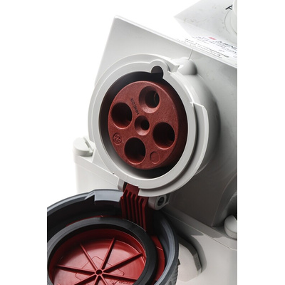 MENNEKES Switchable IP67 Industrial Interlock Socket 3P+E, Earthing Position 6h, 63A, 400 V