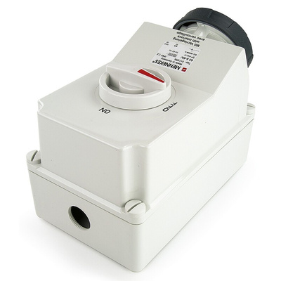 MENNEKES Switchable IP67 Industrial Interlock Socket 3PN+E, Earthing Position 6h, 63A, 400 V