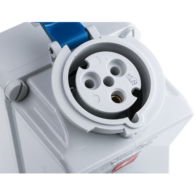MENNEKES Switchable IP44 Industrial Interlock Socket 2P+E, Earthing Position 6h, 32A, 230 V