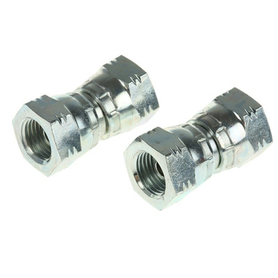 Parker Hydraulic Straight Threaded Adapter 4H6K4S, Connector A G 1/4 Female, Connector B G 1/4 Female