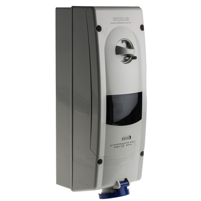 Scame Switchable IP44 Industrial Interlock Socket 2P+E, Earthing Position 6h, 16A, 230 V