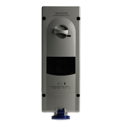 Scame Switchable IP44 Industrial Interlock Socket 2P+E, Earthing Position 6h, 16A, 230 V