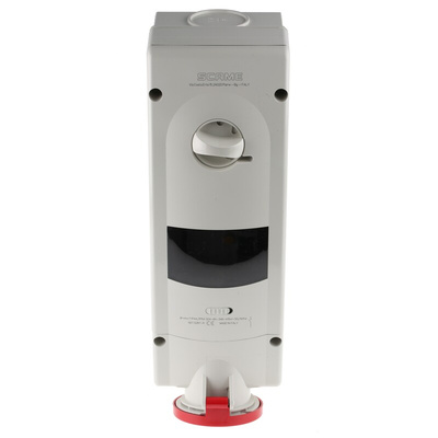 Scame Switchable IP44 Industrial Interlock Socket 3P+N+E, Earthing Position 6h, 32A, 400 V