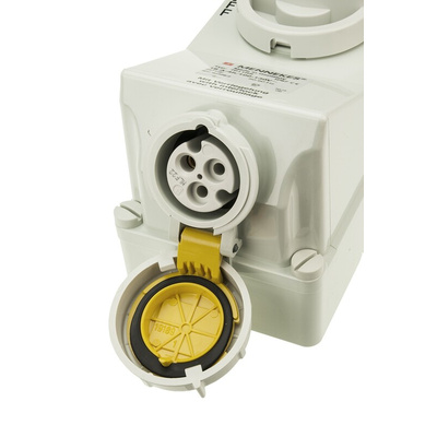 MENNEKES Switchable IP67 Industrial Interlock Socket 2P+E, Earthing Position 4h, 16A, 110 V