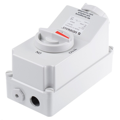 MENNEKES Switchable IP67 Industrial Interlock Socket 2P+E, Earthing Position 6h, 16A, 230 V