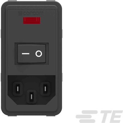 TE Connectivity 10A, 115 V ac, 230 V ac Snap-In IEC Inlet Filter PS0SXSSXB, Faston