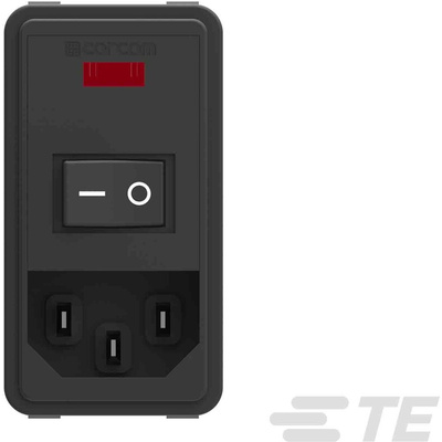 TE Connectivity 10A, 115 V ac, 230 V ac Snap-In IEC Inlet Filter PS0SXDSX0, Faston