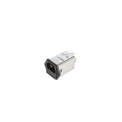 XP Power 1A, 264 V ac Male Screw IEC Inlet Filter FDMM01SFR, Faston 1 Fuse