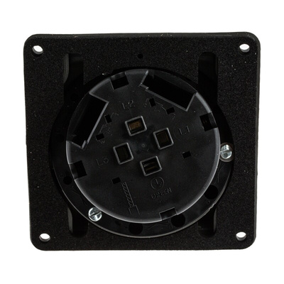 Legrand Right Angle Switchable IP44, IP55 Industrial Interlock Socket 3P+E, 16A, 415 V
