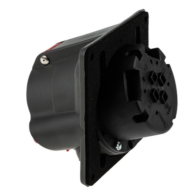 Legrand Right Angle Switchable IP44, IP55 Industrial Interlock Socket 3P+E, 16A, 415 V
