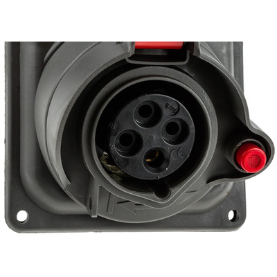 Legrand Right Angle Switchable IP44, IP55 Industrial Interlock Socket 3P+E, 16A, 415 V