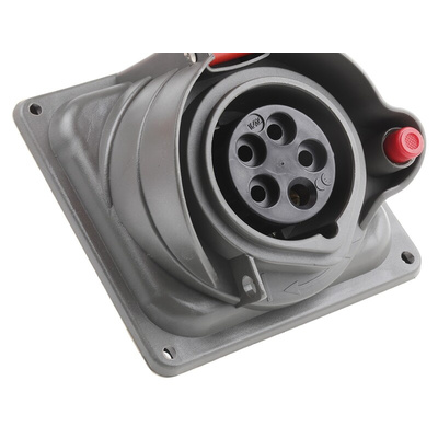 Legrand Right Angle Switchable IP44, IP55 Industrial Interlock Socket 3PN+E, 16A, 415 V