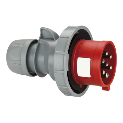 RS PRO IP67 Red Cable Mount 7P Industrial Power Plug, Rated At 16A, 400 V