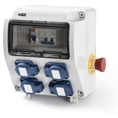 RS PRO Blue Industrial Power Socket, Rated At 16A, 230 V