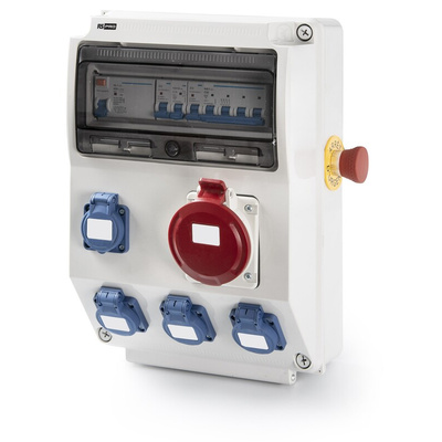 RS PRO IP44 Industrial Power Plug, Rated At 32A, 400 V