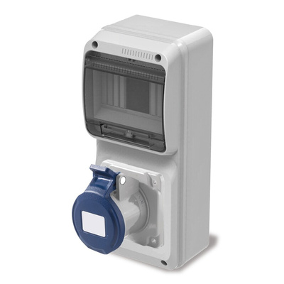 RS PRO IP44 Grey 2P + E Industrial Power, Rated At 16A, 230 V