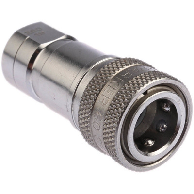 Parker Stainless Steel Female Hydraulic Quick Connect Coupling, G 1/4 Female