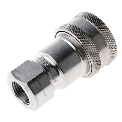 Parker Stainless Steel Female Hydraulic Quick Connect Coupling, G 1/2 Female