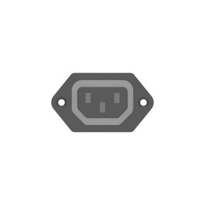 TE Connectivity 10A, 250 V ac Female Flange Mount IEC Inlet Filter 6609018-7, Faston