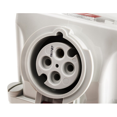 MENNEKES Switchable IP44 Industrial Interlock Socket 3P+E, Earthing Position 6h, 16A, 400 V