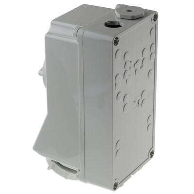 MENNEKES Switchable IP67 Industrial Interlock Socket 3P+E, Earthing Position 6h, 16A, 400 V