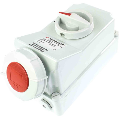 MENNEKES Switchable IP67 Industrial Interlock Socket 3PN+E, Earthing Position 6h, 16A, 400 V