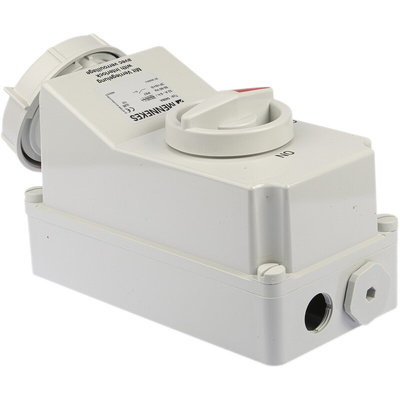 MENNEKES Switchable IP67 Industrial Interlock Socket 3PN+E, Earthing Position 6h, 32A, 400 V