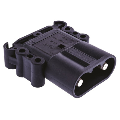 Rema Black Chassis Mount 2P Industrial Power Plug, Rated At 160A, 150 V