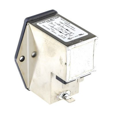 Schurter 6A, 250 V ac Male Panel Mount Filtered IEC Connector 2 Pole 4304.4024, Solder 2 Fuse