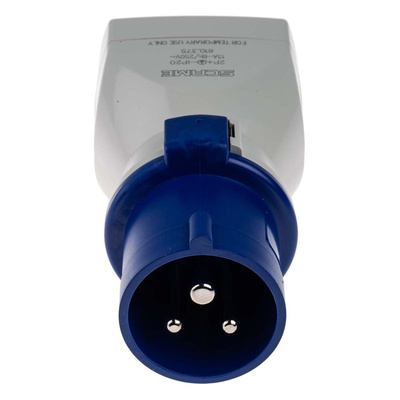 Scame IP20 Blue 1 x 2P + E, 1 x 2P + E Industrial Power Connector Adapter Plug, Socket, Rated At 13A, 250 V
