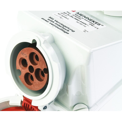 MENNEKES Switchable IP67 Industrial Interlock Socket 3P+E, Earthing Position 3h, 32A, 415 V