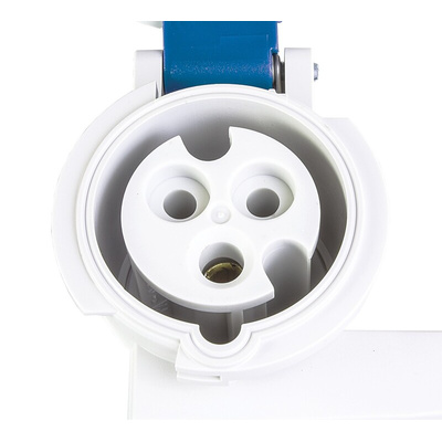MENNEKES Right Angle Switchable IP67 Industrial Interlock Socket 2P+E, Earthing Position 6h, 16A, 230 V