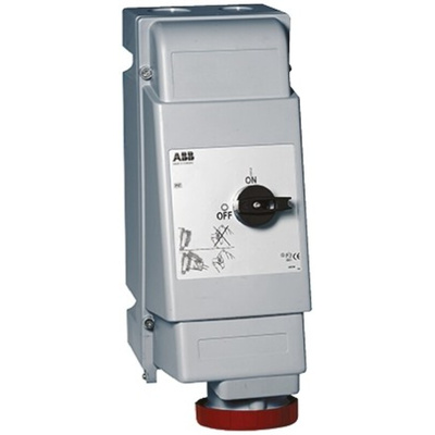 ABB Switchable IP67 Industrial Interlock Socket 3PN+E, Earthing Position 6h, 125A, 415 V