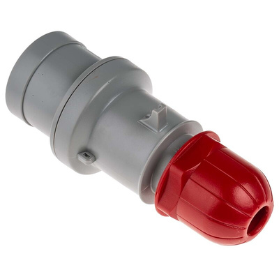 Scame IP44 Red Cable Mount 3P + E Industrial Power Plug, Rated At 16A, 415 V