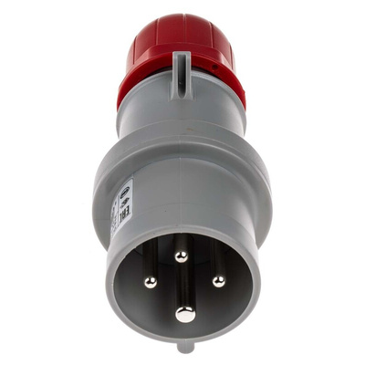 Scame IP44 Red Cable Mount 3P + E Industrial Power Plug, Rated At 16A, 415 V