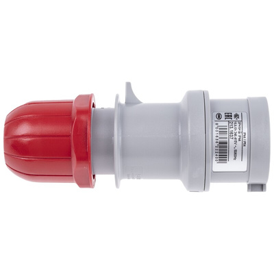 Scame IP44 Red Cable Mount 3P + N + E Industrial Power Plug, Rated At 16A, 415 V