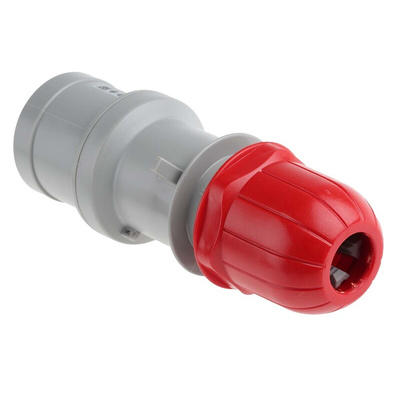Scame IP44 Red Cable Mount 3P + E Industrial Power Plug, Rated At 32A, 415 V