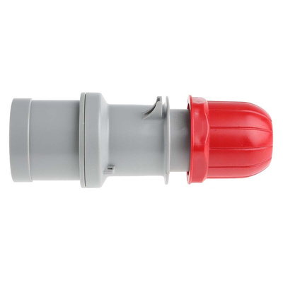 Scame IP44 Red Cable Mount 3P + E Industrial Power Plug, Rated At 32A, 415 V