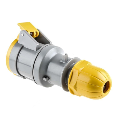 Scame IP44 Yellow Cable Mount 2P + E Industrial Power Socket, Rated At 16A, 110 V