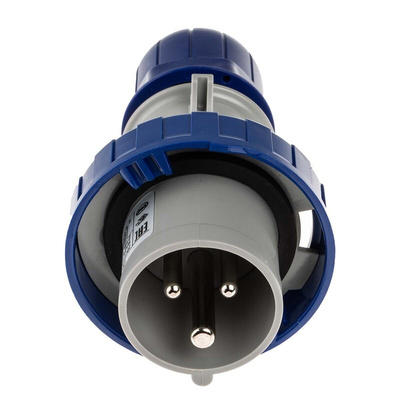 Scame IP66, IP67 Blue Cable Mount 2P + E Industrial Power Plug, Rated At 16A, 230 V