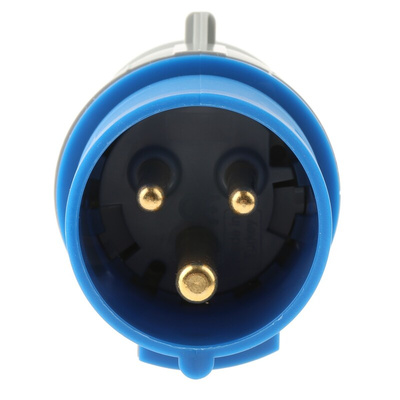 Legrand, P17 Tempra Pro IP44 Blue Cable Mount 2P + E Industrial Power Plug, Rated At 16A, 230 V