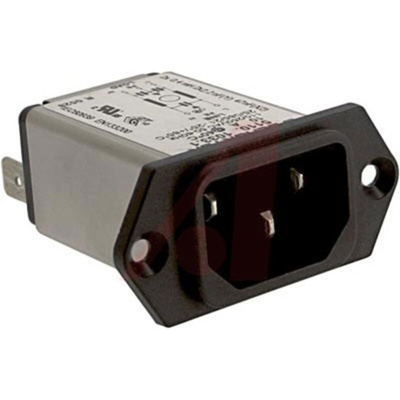 Schurter 10A, 250 V ac Male Screw Filtered IEC Connector 5110.1033.1, Quick Connect None Fuse