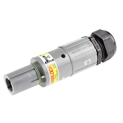 ITT Cannon, Veam Powerlock Grey Cable Mount Industrial Power Socket, Rated At 400A, 1.0 kV