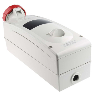 Scame, ADVANCE 2 IP67 Yellow Wall Mount 3P + N + E RCD Industrial Power Connector Socket, Rated At 32A, 415 V
