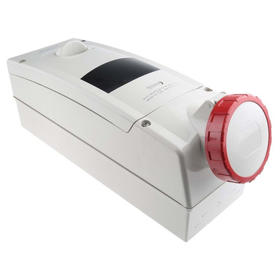 Scame, ADVANCE 2 IP67 Yellow Wall Mount 3P + N + E RCD Industrial Power Connector Socket, Rated At 32A, 415 V