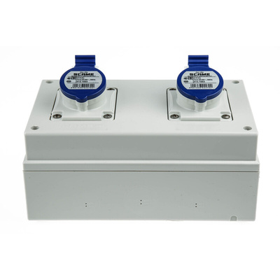 Scame IP44 Blue Surface Mount Socket, Rated At 16A, 200 → 250 V