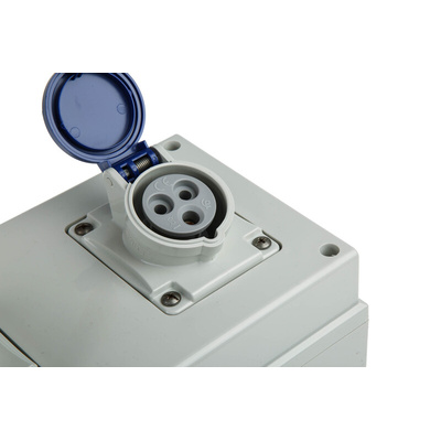 Scame IP44 Blue Surface Mount Socket, Rated At 16A, 200 → 250 V